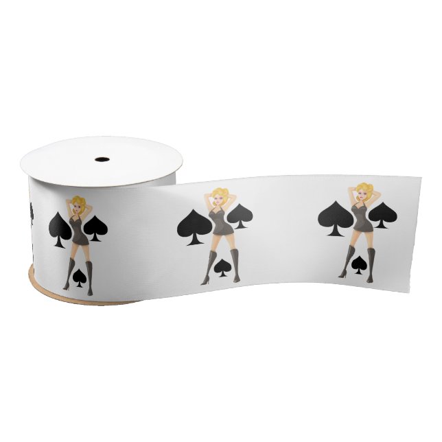 Lazo De Raso Espadas negras Reina rubia Thunder_Cove (Carrete)