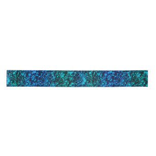 Lazo De Raso Esplendor Oceánico Azul y Verde Brillante