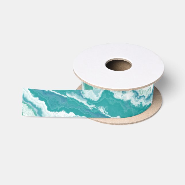Lazo De Raso espuma de mar veteada : (Carrete)
