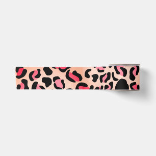 Lazo De Raso Estampado Animal de Patrón de Leopardo Moderno