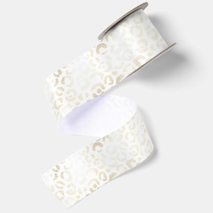 Lazo De Raso Estampado de leopardo dorado caqui crema beige acu