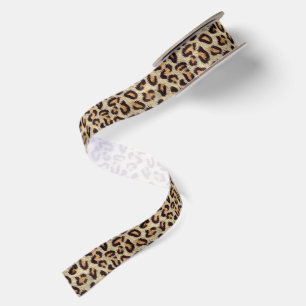 Lazo De Raso Estampado de leopardo sin costuras