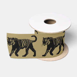 Lazo De Raso "Estampado de tigre"