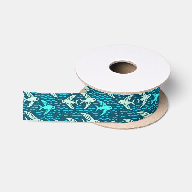 Lazo De Raso estampado hawaiano (Carrete)