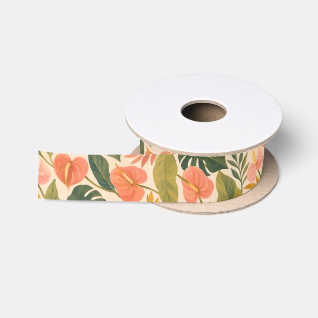 Lazo De Raso estampado hawaiano (Carrete)