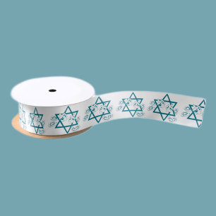 Lazo De Raso Estrella de David, Dreidels y Gelt Hanukkah 