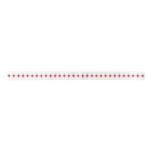 Lazo De Raso Estrellas atómicas rojo y blanco