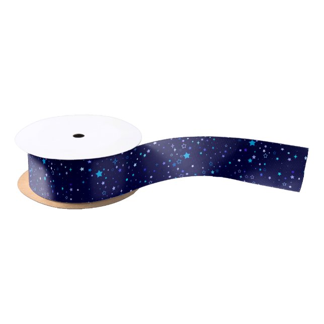 Lazo De Raso Estrellas azules 2 (Carrete)