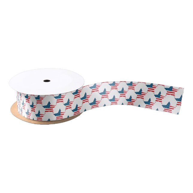 Lazo De Raso Estrellas patrióticas Satin Ribbon (Carrete)