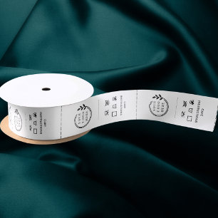 Lazo De Raso Etiquetas de cuidado de ropa Logotipo Símbolos de