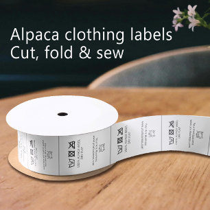 Lazo De Raso Etiquetas de la ropa de lana de Alpaca Mono del lo