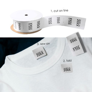 Lazo De Raso Etiquetas de logotipo de ropa hechas en año Person