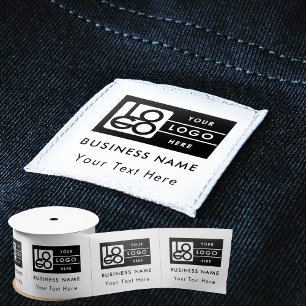 Lazo De Raso Etiquetas de ropa con logotipo de negocio para cos