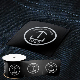 Lazo De Raso Etiquetas de ropa con logotipo de negocio para cos