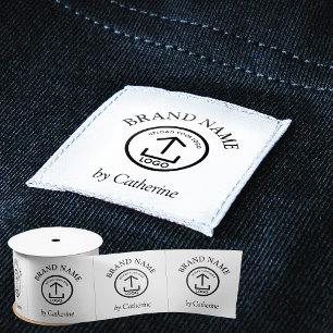 Lazo De Raso Etiquetas De Ropa Con Texto De Nombre De Logotipo 