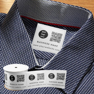 Lazo De Raso Etiquetas De Ropa De Código QR Con Logotipo Mostra