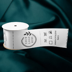 Lazo De Raso Etiquetas de ropa de cuidado de prendas con logoti