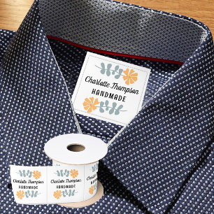 Lazo De Raso Etiquetas De Ropa Floral Retro Para Coser