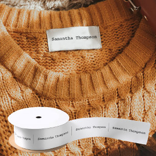 Lazo De Raso Etiquetas de ropa personalizadas con texto
