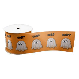 Lazo De Raso Fantasma Confundido Dice "¿Oob?" Divertido Dibujo 