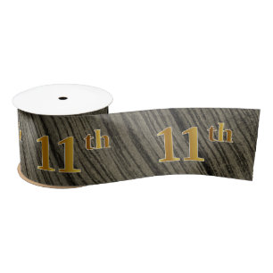 Lazo De Raso Faux/Imitation Gold "11th" Event Number (Rustic)