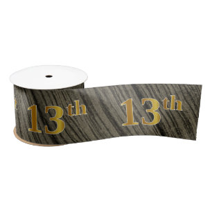 Lazo De Raso Faux/Imitation Gold "13th" Event Number (Rustic)