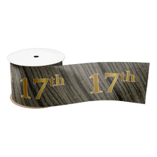 Lazo De Raso Faux/Imitation Gold "17th" Event Number (Rustic)