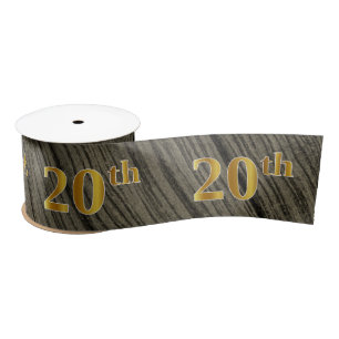 Lazo De Raso Faux/Imitation Gold "20th" Event Number (Rustic)
