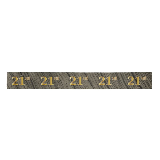 Lazo De Raso Faux/Imitation Gold "21st" Event Number (Rustic) (Anverso)