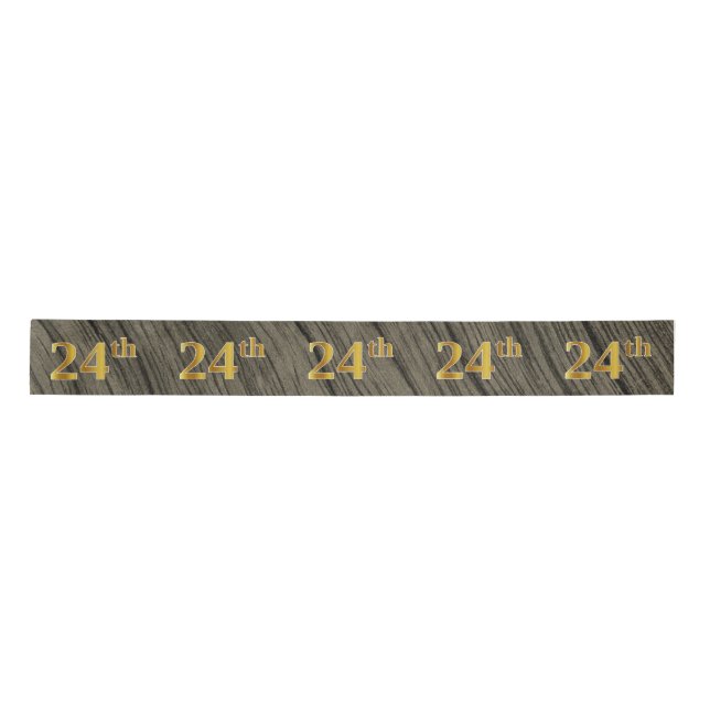 Lazo De Raso Faux/Imitation Gold "24th" Event Number (Rustic) (Anverso)