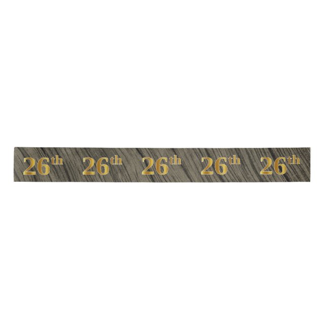 Lazo De Raso Faux/Imitation Gold "26th" Event Number (Rustic) (Anverso)