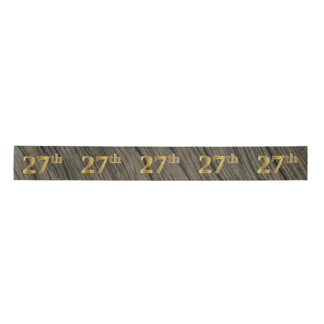 Lazo De Raso Faux/Imitation Gold "27th" Event Number (Rustic) (Anverso)