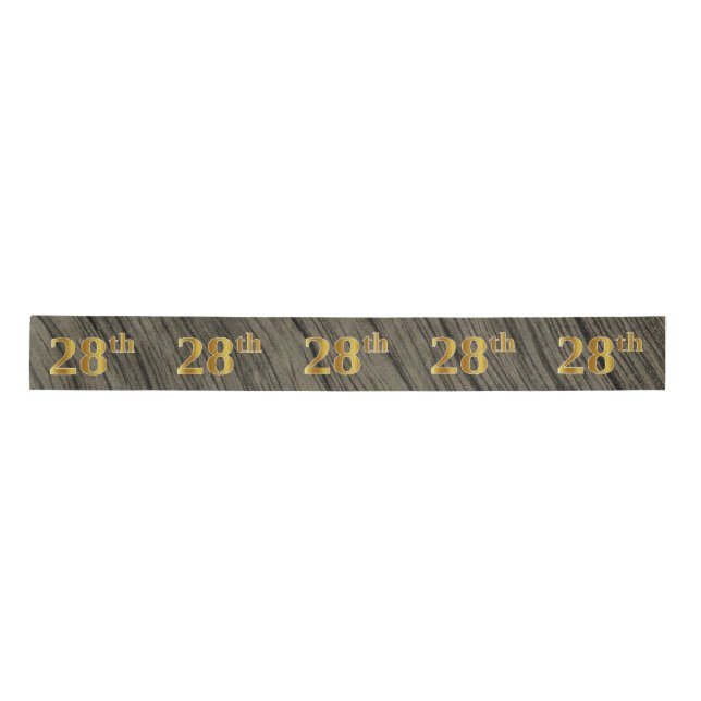 Lazo De Raso Faux/Imitation Gold "28th" Event Number (Rustic) (Anverso)