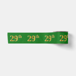Lazo De Raso Faux/Imitation Gold "29th" Event Number (Verde)