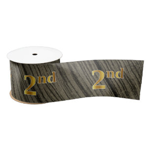 Lazo De Raso Faux/Imitation Gold "2nd" Event Number (Rustic)