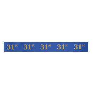 Lazo De Raso Faux/Imitation Gold "31st" Event Number (Azul)