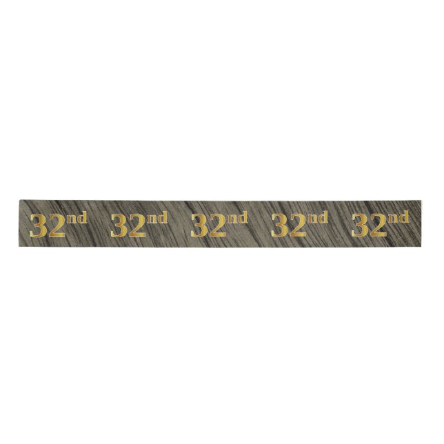 Lazo De Raso Faux/Imitation Gold "32nd" Event Number (Rustic) (Anverso)