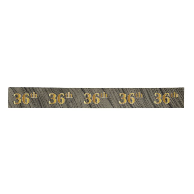 Lazo De Raso Faux/Imitation Gold "36th" Event Number (Rustic) (Anverso)