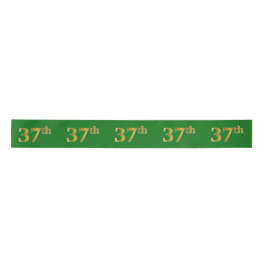 Lazo De Raso Faux/Imitation Gold "37th" Event Number (Green)