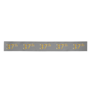 Lazo De Raso Faux/Imitation Gold "37th" Event Number (Gris)