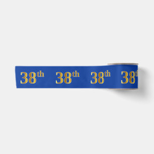 Lazo De Raso Faux/Imitation Gold "38th" Event Number (Azul)