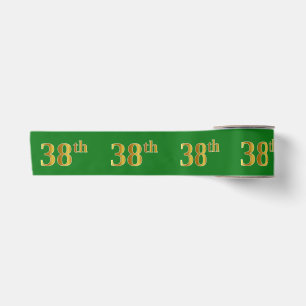 Lazo De Raso Faux/Imitation Gold "38th" Event Number (Green)