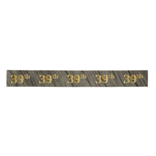 Lazo De Raso Faux/Imitation Gold "39th" Event Number (Rustic)