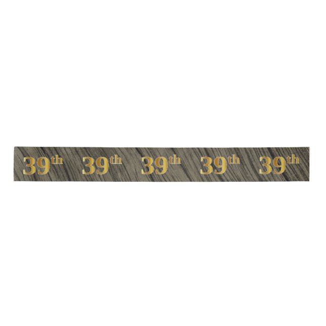 Lazo De Raso Faux/Imitation Gold "39th" Event Number (Rustic) (Anverso)