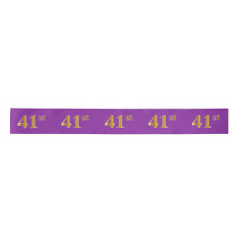 Lazo De Raso Faux/Imitation Gold "41st" Event Number (Purple)