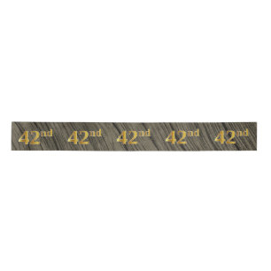 Lazo De Raso Faux/Imitation Gold "42nd" Event Number (Rustic)