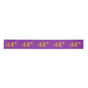 Lazo De Raso Faux/Imitation Gold "44th" Event Number (Purple)