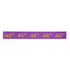 Lazo De Raso Faux/Imitation Gold "46th" Event Number (Purple)