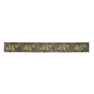 Lazo De Raso Faux/Imitation Gold "46th" Event Number (Rustic)