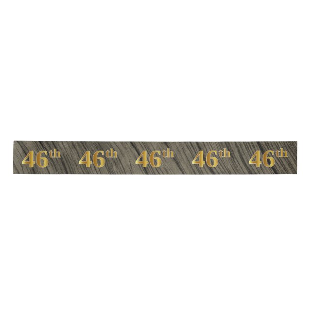 Lazo De Raso Faux/Imitation Gold "46th" Event Number (Rustic) (Anverso)